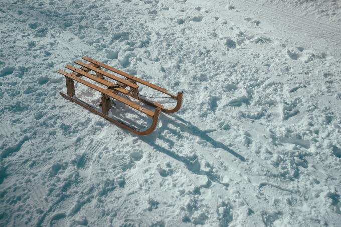 Rodeln Schlitten Winter