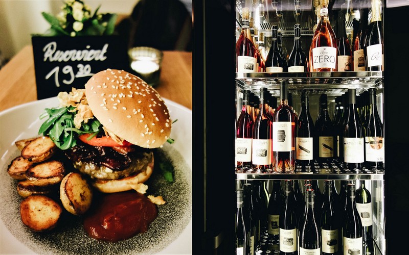 Wein & Bison-Burger in der Abendsonne: Das Weinhäusl am Wiener Platz