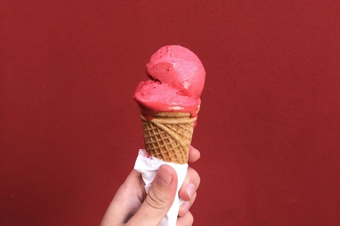 Erdbeeren Erdbeere Eis