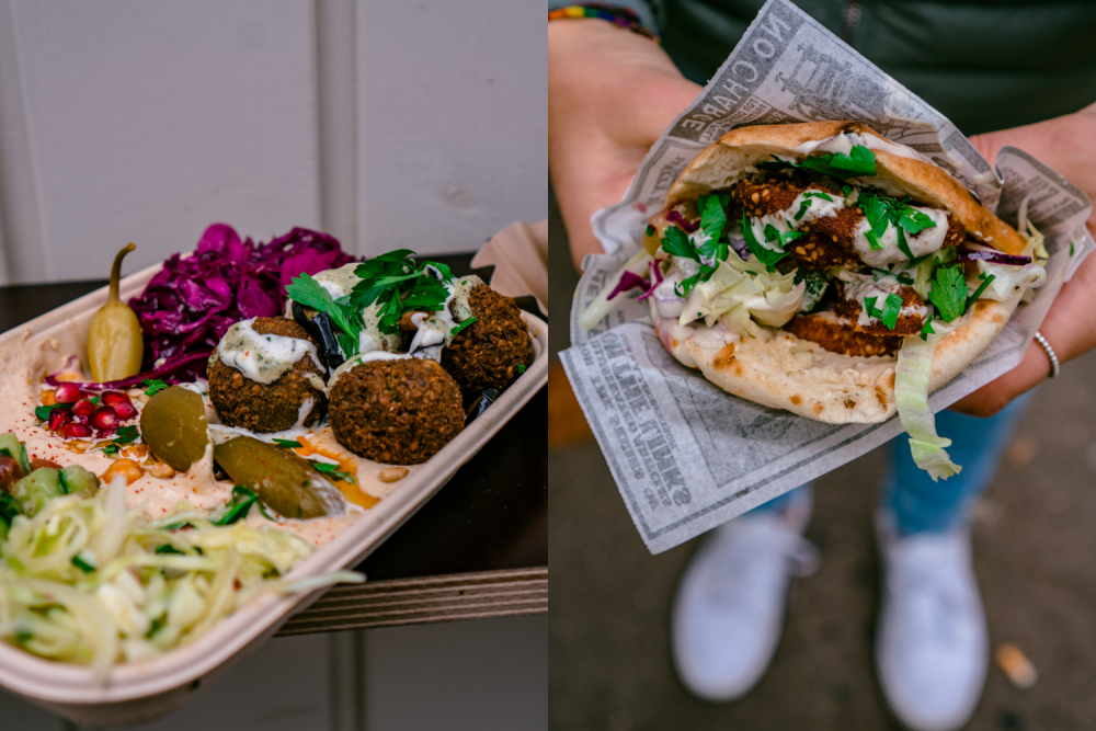 Israelisches Streetfod bei Fizzy Bubele am Elisabethmarkt kosten Mit