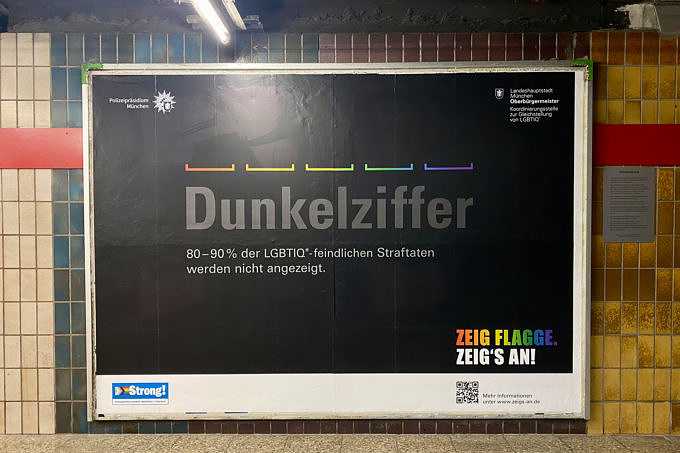 Kampagne "Zeig Flagge. Zeig's an!" in München 2023