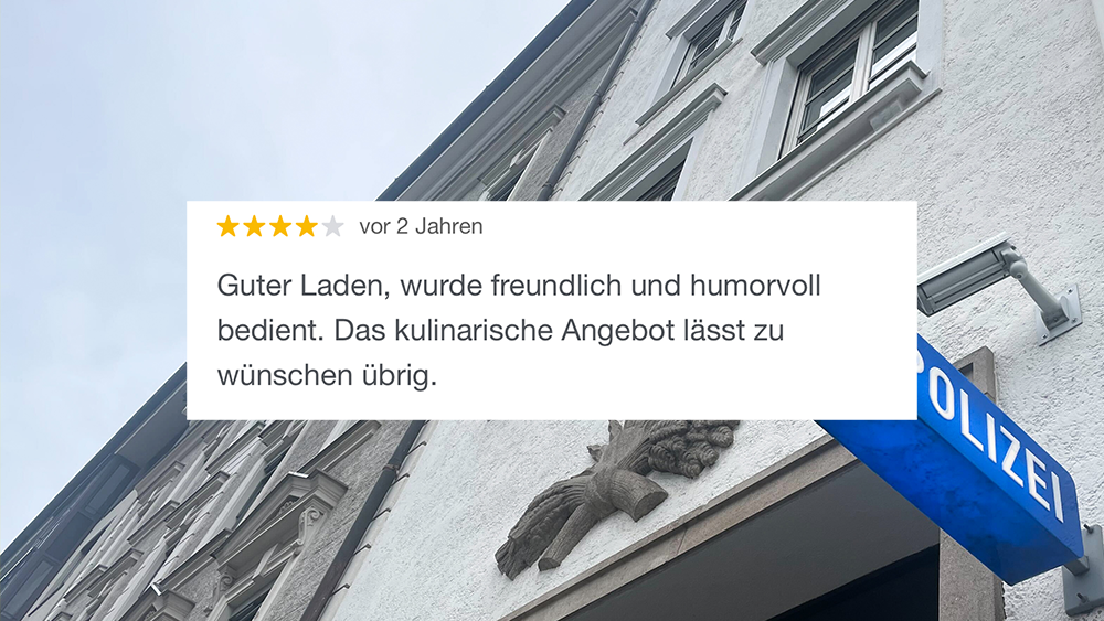 #11 lustige Online-Bewertungen über Münchner Polizeistationen